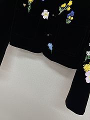 Colestore  Celine Embroidered Icone Jacket In Velet Black - 3
