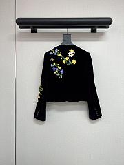 Colestore  Celine Embroidered Icone Jacket In Velet Black - 4