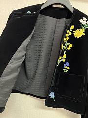 Colestore  Celine Embroidered Icone Jacket In Velet Black - 5