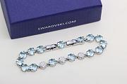 Colestore Swarovski Aquamarine and Diamond Tennis Bracelet - 5