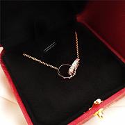 Colestore Cartier LOVE Pendant, Half-paved Necklace Gold - 5