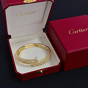 Colestore  Cartier Juste un Clou Bracelet, Double, Half-paved, Gold - 1