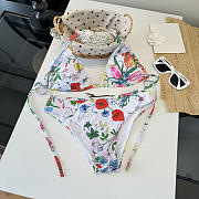 Colestore  Gucci Printed sparkling jersey bikini in multicolor White - 5