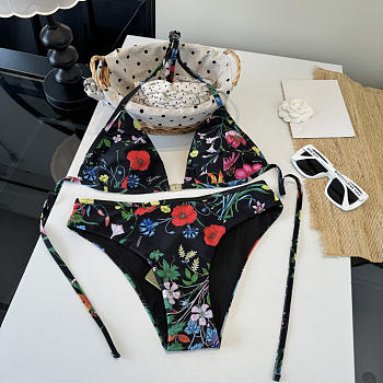 Colestore  Gucci Printed sparkling jersey bikini in multicolor Black