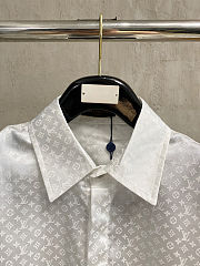 Colestore  Louis Vuitton Mini Monogram Silk Evening Shirt White  - 6