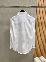 Colestore  Louis Vuitton Mini Monogram Silk Evening Shirt White  - 5