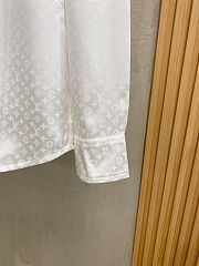 Colestore  Louis Vuitton Mini Monogram Silk Evening Shirt White  - 2