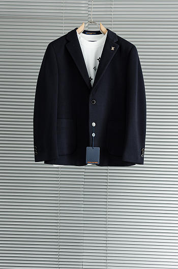 Colestore Louis Vuitton Tailored Jacket with LV Pin Black