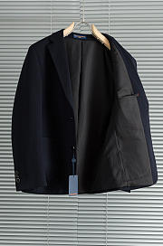 Colestore Louis Vuitton Tailored Jacket with LV Pin Black - 4