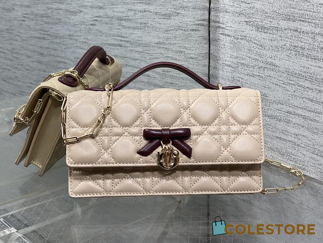 Colestore Dior My Dior Mini Bag Two-Tone Trench and Burgundy Cannage  Lambskin 21 x 11.5 x 4.5 cm - 1