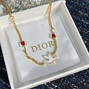 Colestore Dior Dioramour Doves & Roses Necklace Gold-Finish Metal and Multicolor Lacquer - 4