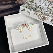 Colestore Dior Dioramour Doves & Roses Earrings Gold-Finish Metal, White Resin Pearl and Multicolor Lacquer - 1