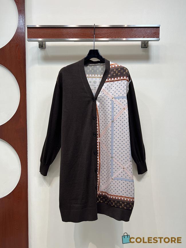 Colestore Louis Vuitton Trunk Insert Cardigan Chocolate Brown - 1
