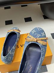 Colestore Louis Vuitton Nina Flat Ballerina Monogram Denim Blue - 6