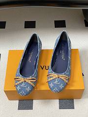 Colestore Louis Vuitton Nina Flat Ballerina Monogram Denim Blue - 5