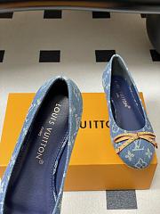Colestore Louis Vuitton Nina Flat Ballerina Monogram Denim Blue - 4