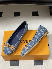 Colestore Louis Vuitton Nina Flat Ballerina Monogram Denim Blue - 3