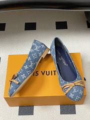 Colestore Louis Vuitton Nina Flat Ballerina Monogram Denim Blue - 2