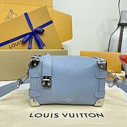 Colestore Louis Vuitton Side Trunk PM Blue Grained calf leather 19 x 12.5 x 7.5 cm - 1