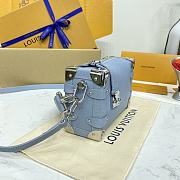 Colestore Louis Vuitton Side Trunk PM Blue Grained calf leather 19 x 12.5 x 7.5 cm - 6