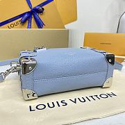 Colestore Louis Vuitton Side Trunk PM Blue Grained calf leather 19 x 12.5 x 7.5 cm - 4
