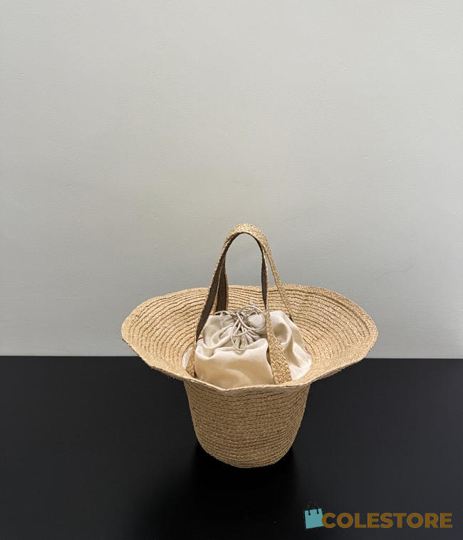Colestore The Row Sol Raffia Top Handle Bag 40x17x18.5cm - 1