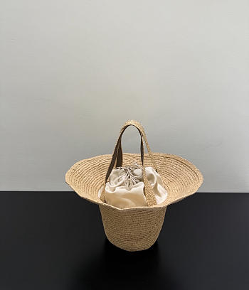 Colestore The Row Sol Raffia Top Handle Bag 40x17x18.5cm