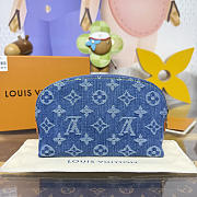 	 Colestore Louis Vuitton Pochette Cosmétique PM Blue Denim 19 x 12 x 6 cm - 3
