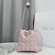 Colestore Dior Adiorable Mini Bucket Bag Soupir Pink Cannage Lambskin 20 x 22 x 5.5 cm - 1