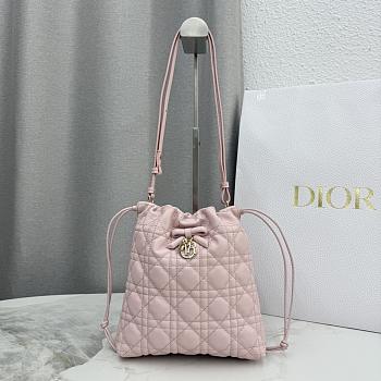Colestore Dior Adiorable Mini Bucket Bag Soupir Pink Cannage Lambskin 20 x 22 x 5.5 cm