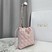 Colestore Dior Adiorable Mini Bucket Bag Soupir Pink Cannage Lambskin 20 x 22 x 5.5 cm - 3