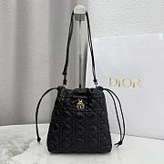 Colestore Dior Adiorable Mini Bucket Bag Black Cannage Lambskin 20 x 22 x 5.5 cm - 1