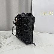 Colestore Dior Adiorable Mini Bucket Bag Black Cannage Lambskin 20 x 22 x 5.5 cm - 6