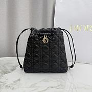 Colestore Dior Adiorable Mini Bucket Bag Black Cannage Lambskin 20 x 22 x 5.5 cm - 4