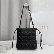 Colestore Dior Adiorable Mini Bucket Bag Black Cannage Lambskin 20 x 22 x 5.5 cm - 3
