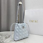 Colestore Dior Adiorable Mini Bucket Bag Ice Blue Cannage Lambskin 20 x 22 x 5.5 cm - 5