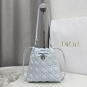 Colestore Dior Adiorable Mini Bucket Bag Ice Blue Cannage Lambskin 20 x 22 x 5.5 cm - 1