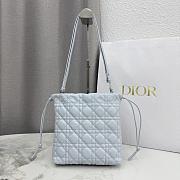 Colestore Dior Adiorable Mini Bucket Bag Ice Blue Cannage Lambskin 20 x 22 x 5.5 cm - 3