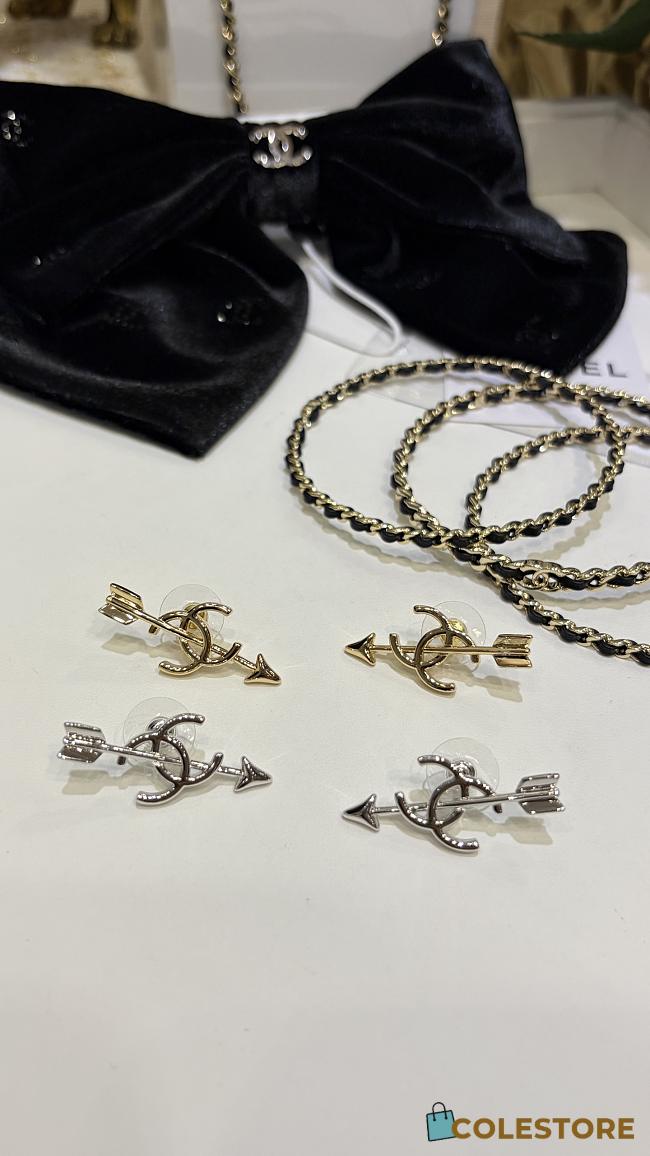 Colestore Chanel STUD EARRINGS   Metal  Gold /Silver - 1