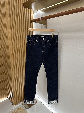 Colestore  Dior Boyfriend Jeans Blue Cotton Denim with Dior Oblique  Interior