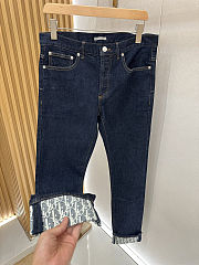 Colestore  Dior Boyfriend Jeans Blue Cotton Denim with Dior Oblique  Interior - 5