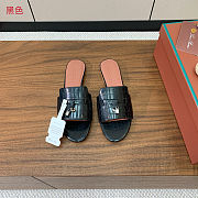 Colestore  Loro Piana Summer Charms Sandal Crocodile Leather Black - 1