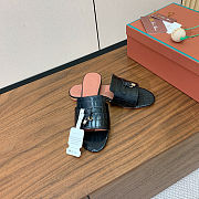 Colestore  Loro Piana Summer Charms Sandal Crocodile Leather Black - 3