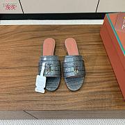 Colestore  Loro Piana Summer Charms Sandal Crocodile Leather Gray - 1