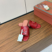 Colestore  Loro Piana Summer Charms Sandal Crocodile Leather Red - 5
