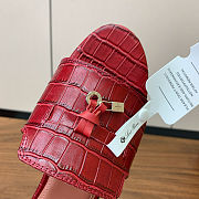 Colestore  Loro Piana Summer Charms Sandal Crocodile Leather Red - 3