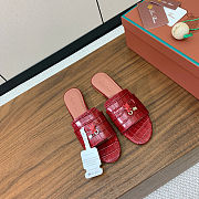 Colestore  Loro Piana Summer Charms Sandal Crocodile Leather Red - 2