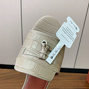 Colestore  Loro Piana Summer Charms Sandal Crocodile Leather Beige - 5