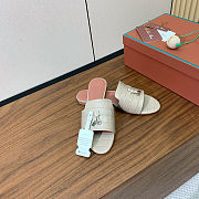 Colestore  Loro Piana Summer Charms Sandal Crocodile Leather Beige - 4