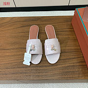 Colestore  Loro Piana Summer Charms Sandal Crocodile Leather Light Pink - 1